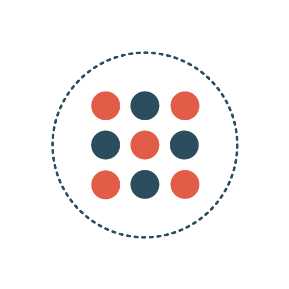 Icon | Circle with 9 dots